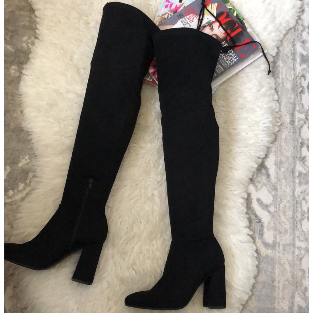 UNISA 3.5” Heel Black Over the Knee Boots - Picture 2 of 16